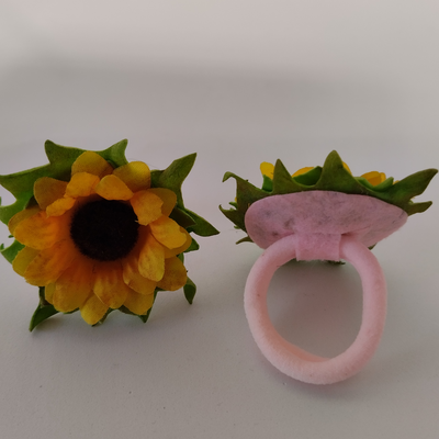 Заколка дитяча гумка «Соняшник» (handmade)