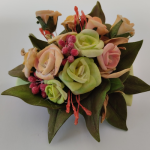 Заколка дитяча мальвінка "Троянда Салют" handmade (знижка)