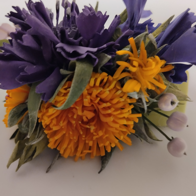 Заколка мальвинка - Волошки