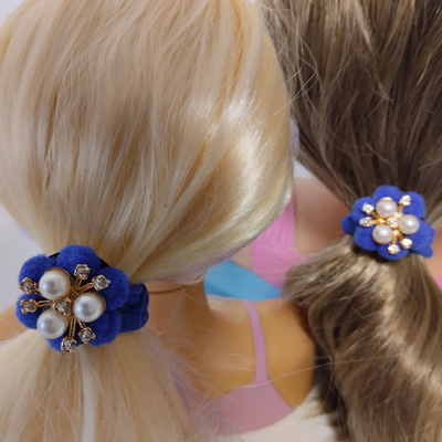 Заколка дитяча гумка з перлинами handmade (ціна за 1 од.)