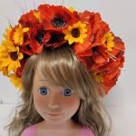 Вінок об'ємний - Маки з соняшником